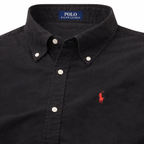 Black Oxford Shirt (Red Logo)