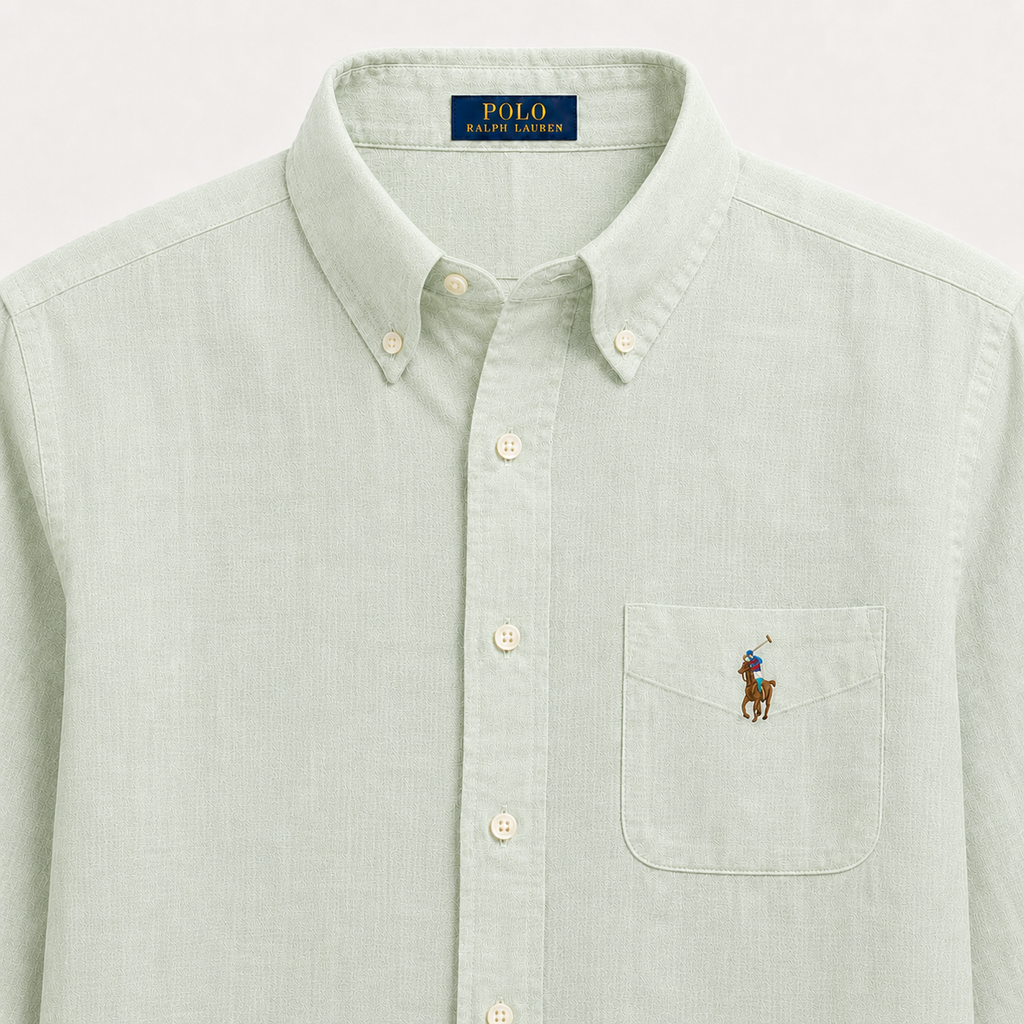 RL Poplin Aqua Green Shirt