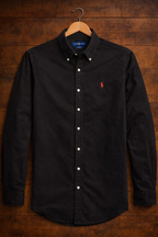 Black Oxford Shirt (Red Logo)